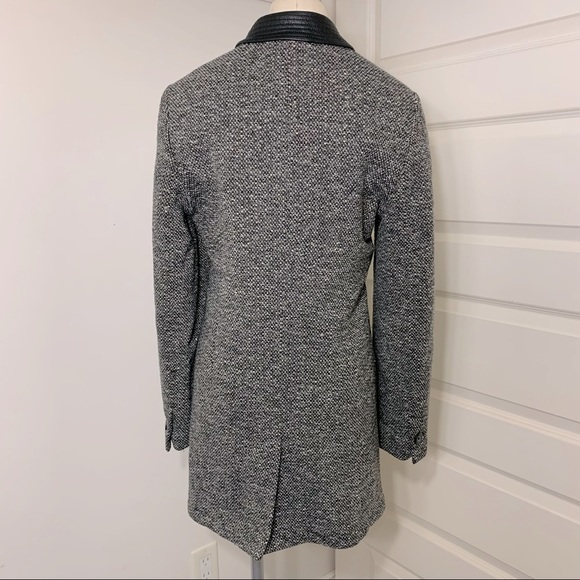 Jones New York Contemporary Black & White Lambs Wool Blend Pea Coat Jacket Sz 4 - Picture 10 of 15